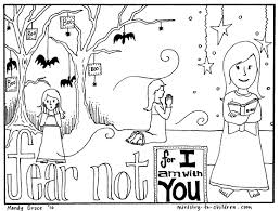 Halloween Coloring Pages Do Not Fear Bible Verse Christian Halloween Christian Coloring Halloween Coloring Pages