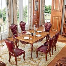 Dining room table leather chairs. Dining Room Furniture With Wood Dining Table And Leather Chair China Dining Table Furniture Made In China Com