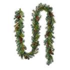 Carolina LED Pre-Lit Christmas Decoration Artificial Garland, 9-ft Noma