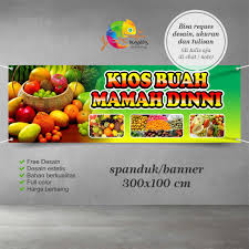 Tentu saja banner es buah memang sudah banyak d. Spanduk Banner Kios Buah Buahan Jus Shopee Indonesia