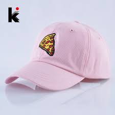 Casquette femme rose et décor araignée. Casquette De Baseball Femme Printemps Pizza Broderie Papa Chapeau Pour Hommes Solide Coton Snapback Bones Casquette Rose Respirant Visiere Gorras In Casquettes De Baseball Homme From Accessoires De Vetements On Aliexpress