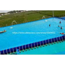 Contoh gambar struktur dan konstruksi kolam renang. Kolam Renang Besar Di Atas Tanah Struktur Baja Bingkai Kolam Renang Tiup Penjaga Aliexpress