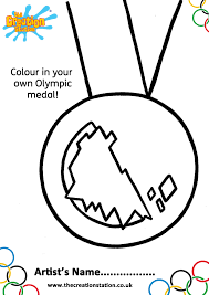 All coloring pages found here are believed to be in the public domain. Colour And Create Your Own Olympics Medal The Creation Station