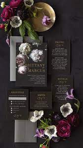 Moody Florals Wedding Invitation Set Goth Wedding Invite Halloween Wedding Halloween Wedding Invitations Black Wedding Invitations Wedding Invitation Sets