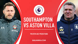 12:00pm, sunday 1st november 2020. Southampton V Aston Villa Prediction Live Stream Confirmed Line Ups Premier League
