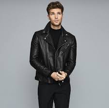 Mimo Black Leather Biker Jacket Reiss Leather Jacket Photoshoot Leather Jacket Men Designer Jackets For Men