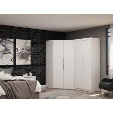Zimtown 69 gray closet storage clothes wardrobe rack with shelves. Mulberry 3 0 Sectional Modern Corner Wardrobe Closet Set Of 2 Overstock 28764947 White