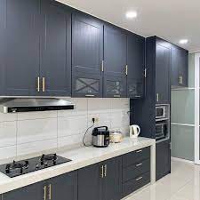 Elegant Dark Grey Aluminium Kitchen Cabinet Aluminium Kitchen Aluminum Kitchen Cabinets Small Space Kitchen
