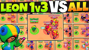 See more of brawl stars on facebook. Leon 1v3 Vs All 40 Brawlers In Brawl Stars Bot Mode Activate Youtube