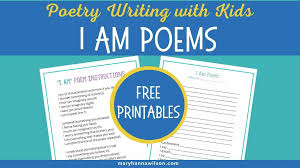 How to Write an I Am Poem with Kids (Free Printable)