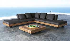 salon de jardin de 4 6 plazas de acacia maciza y tela gris antracita maisons du monde meuble de patio maison du monde jardin mobilier jardin