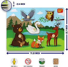 The spruce / jaime knoth free jigsaw puzzles are a great way to relax while challenging your mind at the same tim. Buy Smart Kids Wooden Puzzles For Toddlers Toddler Puzzles Set Forest Animals Thick Wooden Construction With Big Knobs And Hard Box 6 Pcs Online In Slovakia B07sct4s32