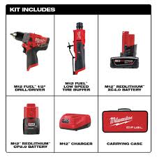 Milwaukee m12 cutoff tool to belt sander conversion. Milwaukee 2459 22 M12 Fuel Brushless Lithium Ion Cordless 2 Tool Commercial Flat Tire Repair Kit 2 Ah 4 Ah Cpo Milwaukee