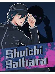 Shuichi saihara x reader x kokichi ouma: Shuichi Saihara Druck Mit Namen Danganronpa V3 Fanart Print Galeriedruck Von Sketchy Art Redbubble