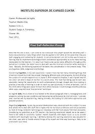 How to write a reflective essay in apa format mistyhamel. Call Final Self Reflection Essay