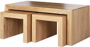 The wood grain looking surface is safe and waterproof; Carlota Oak Long John Coffee Tables Cfs Furniture Uk