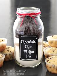 Chocolate Chip Muffin Mason Jars With Printable I Heart Nap Time Jar Food Gifts Mason Jar Cookies Mason Jar Meals