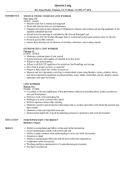 line worker resume samples velvet jobs