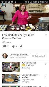 Low Carb Blueberry Cream Cheese Muffins Cooking Keto With Kristie On Youtube Cooking Keto With Kristie Blueberry Cream Cheese Muffins Keto Blueberry Muffins