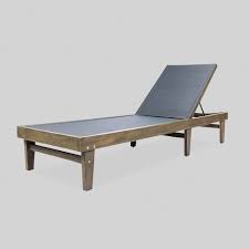Summerland Wood And Mesh Chaise Lounge Gray Dark Gray Christopher Knight Home Wood Lounge Chair Chaise Lounge Patio Chaise Lounge