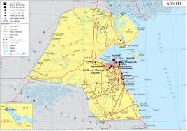 Where is kuwait on a map. Geopolitical Map Of Kuwait Kuwait Maps Worldmaps Info