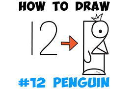 How to draw a penguin easy & slowly step by step for kids and beginners☞ fanpage facebook drawing for kids: How To Draw Cute Cartoon Penguin From 12 Easy Step By Step Drawing Tutorial For Kids How To Draw Step By Step Drawing Tutorials