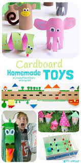Making toys from recycled materials. Cardboard Homemade Toys In 2021 Craft Activities For Kids Kids Craft Room Homemade Toys