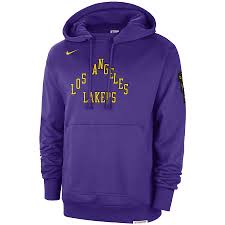 Los Angeles Lakers Nike City Edition Standard Issue Courtside Hoodie - Mens