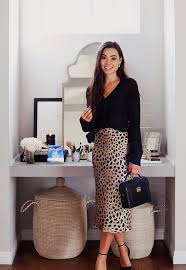 Leopard Skirt Via Kattanita Chic Outfits Leopard Print Outfits Chic Work Outfit
