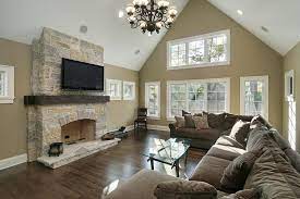 The above example is a subtle shed ceiling. 65 Cathedral Ceiling Ideas Photos Vaulted Ceiling Living Room Cathedral Ceiling Living Room Living Room Paint