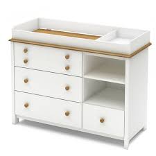 South Shore Little Smileys Changing Table Pure White With Harvest Maple Accents Nursery Furniture Walmart Com Changing Table Dresser Changing Dresser Furniture
