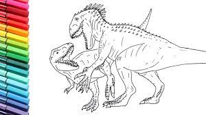 Where the rex chased them into the. Indominus Rex T Rex Coloring Page Novocom Top