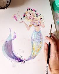Liana Hee On Instagram Mermay Day 13 Mermay2019 Mermay Mermaidart Gouache Painting Lianahee Mermaid Artwork Mermaid Art Mermaid Drawings