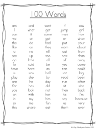 Kindergarten 100 Sight Word List Kindergarten Spelling Words 2nd Grade Spelling Words Sight Words Kindergarten