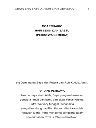 Hari sabtu adalah hari istirahat, berheti bekerja, dan hari beribadatnya umat yahudi. Doa Rosario Senin Dan Sabtu Peristiwa Gembira
