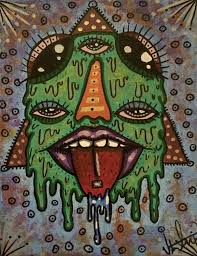 Whacky Canvas Canvaspainting Acrylicpainting Stretchedcanvas Trippy Psychedelic Trippypainting Psychede Hippie Painting Psychedelic Drawings Hippie Art