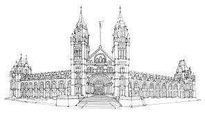 Line Drawing Of The Natural History Museum In London Natural History Museum London London Drawing Natural History