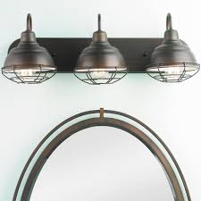 Industrial Cage 3 Light Vanity Light Industrial Bathroom Lighting Vanity Lighting Vanity Light Shade