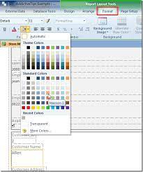 Use the property sheet to change the color of the header. Fill Access 2010 Report S Controls With Background Color