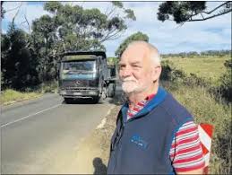 Trucks turn road into 'toothpaste'