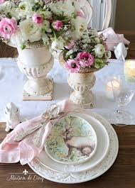 How to create an easter table setting. Easter Table Setting Idea Soft Pretty Easter Tablescape