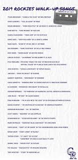 To clarify, starting with a drum fill is different than just starting with a drum beat. Colorado Rockies On Twitter Turn It Up Kids Here Are Your 2019 Rockies Walk Up Songs To Start The Season Https T Co Tgpfobkwnr