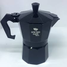 Onetwocups Espresso Coffee Maker Moka Pot Teko Stovetop Filter 150ml 3 Cups Mx001 Black Jakartanotebook Com