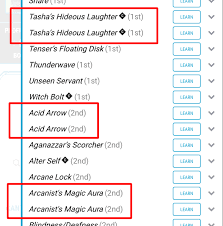 Eldritch Knight Spell List Broken Bugs Support D D Beyond General D D Beyond Forums D D Beyond