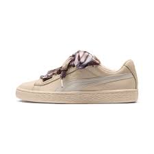 Puma Basket Heart Mimicry Womens Sneakers Vanilla Cream