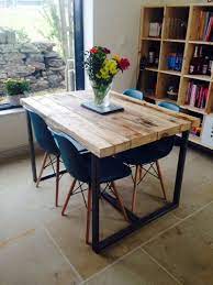 Hermosa Mesa Hecha A Mano De Madera Reciclada Y Resistente Del Acero Tabla Solo Seccion De La Caja Fue Tavoli Da Cucina Vintage Tavolo Cucina Tavoli In Legno