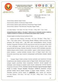 Surat Pengoperasian Semula Pejabat Portal Rasmi Jabatan Mufti Negeri Kedah Facebook