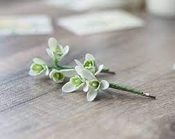 Snowdrop Flower Hair Clips Bridal Hair Piece Woodland Etsy In 2021 Bridal Hair Clip Rustic Wedding Hair Accessories Wedding Barrettes