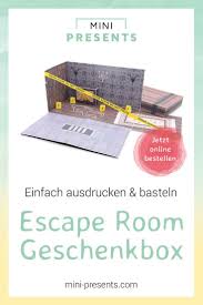 Du Bist Auf Der Suche Nach Einem Originellen Geschenk Gutschein Fur Einen Escape Room Da Habe Ich Eine Tolle D Diy Geschenke Basteln Geschenke Papiergeschenke