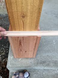 The cedar posts are much straighter, but now i'm concerned they may not last nearly as long as pt. Cedar Porch Column Why Is The Cedar Splitting Diy Home Improvement Forum